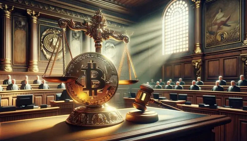 Bitcoin cryptocurrency in court