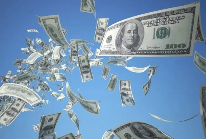 us dollar currency bills air