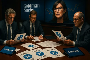 Goldman's Ripple Leak Shocks Coinbase, Wood Reacts