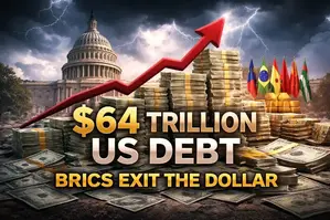 US Debt Prediction: $64 Trillion in a Decade as BRICS Cashes In