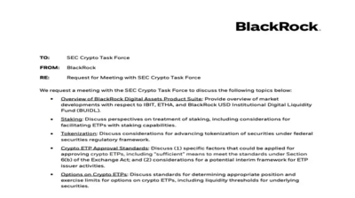 BlackRock Meets With SEC to Talk Staking, Tokenization, & More
