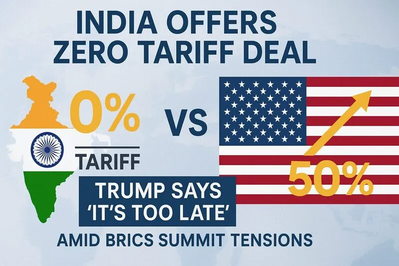India Offers Zero Tariff Deal, Trump Says 'It's Too Late' Amid BRICS